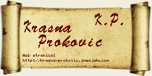 Krasna Proković vizit kartica
